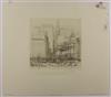 WILLIAM WALCOTT Group of 6 etchings and drypoints of New York.